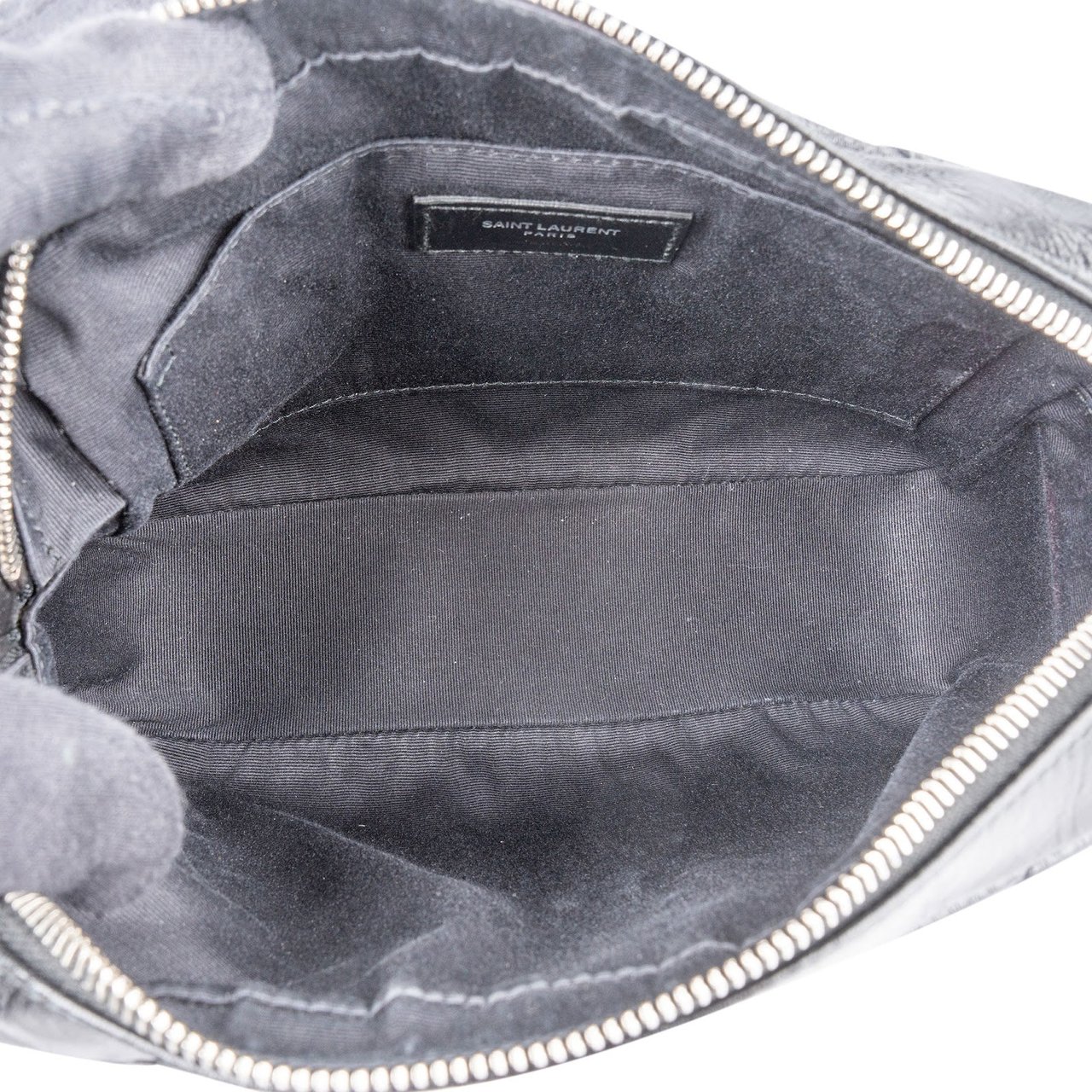 Saint Laurent Quilted Leather Lou Camera Crossbody Bag Zwart