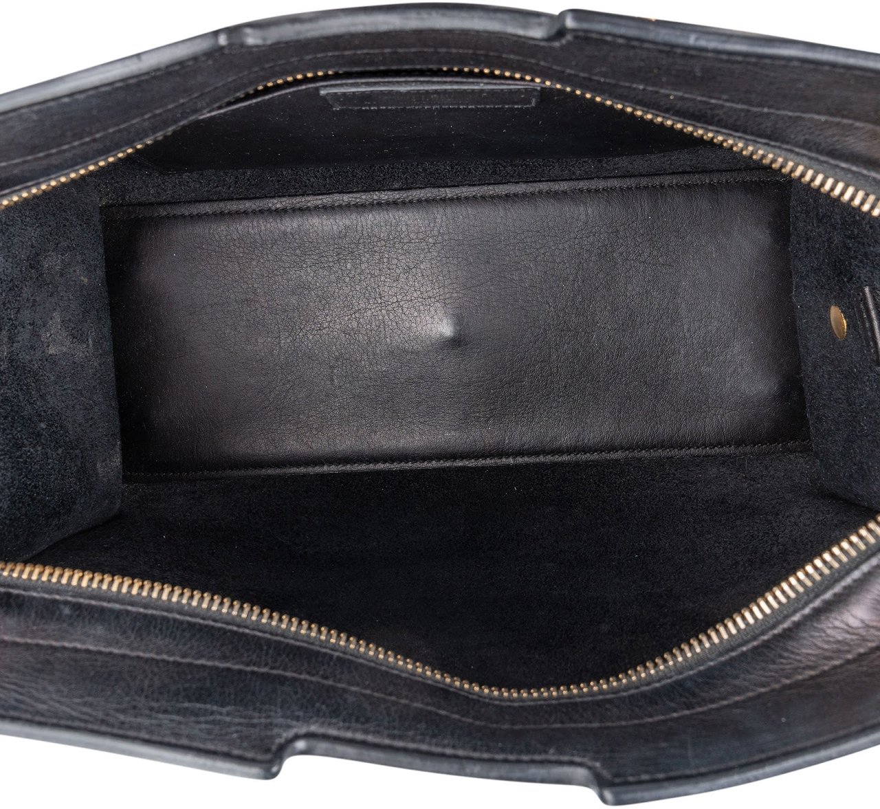 Saint Laurent Saint Laurent Black Leather Baby Cabas Handbag Zwart