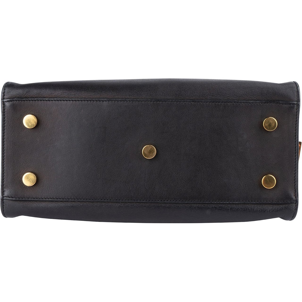 Saint Laurent Saint Laurent Black Leather Baby Cabas Handbag Zwart