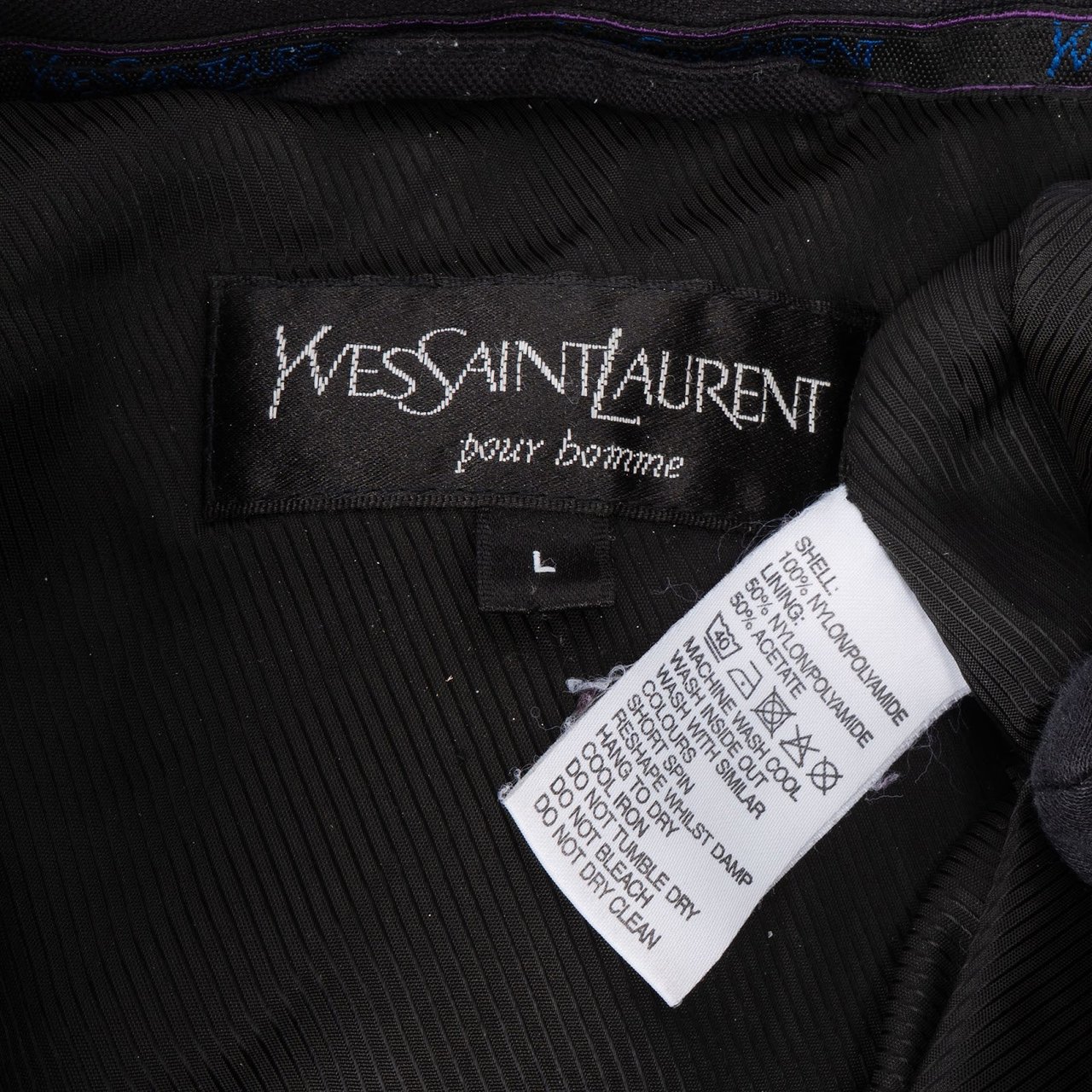 Saint Laurent Yves Saint Laurent Lauren Black Puffer Down Jacket (XXL) Zwart