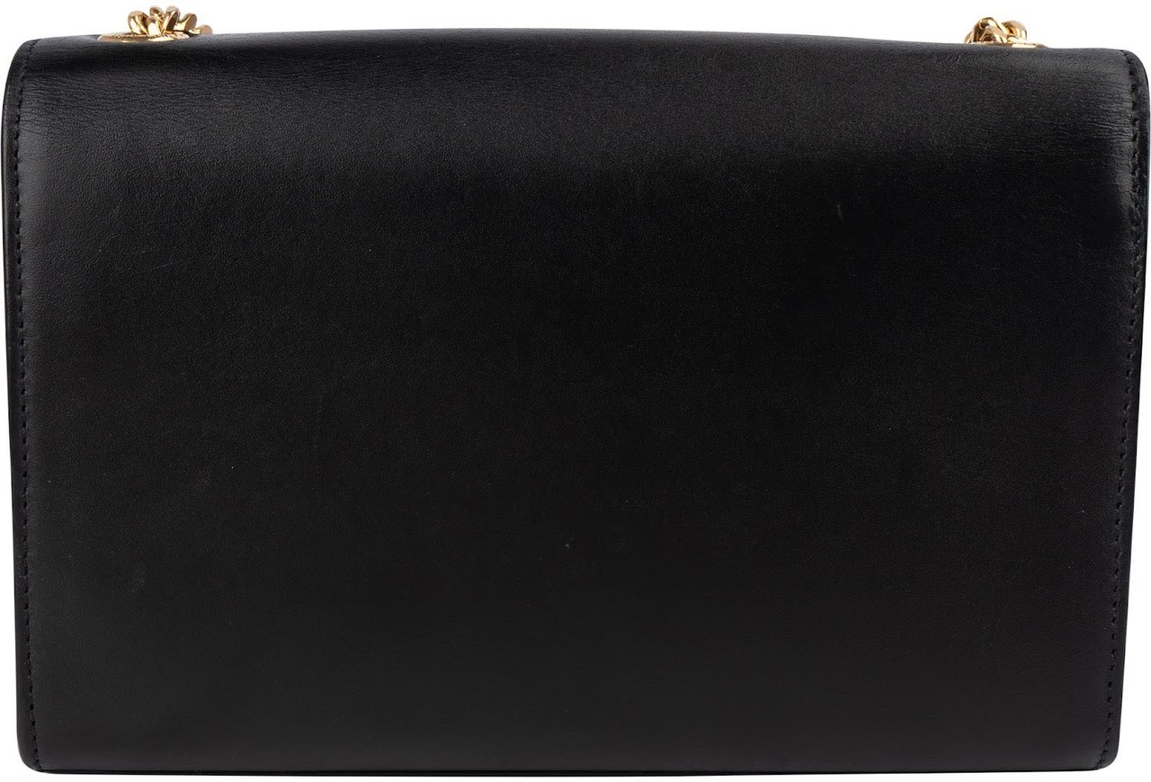 Saint Laurent Saint Laurent Black Leather Kate Chain Crossbody Bag Zwart