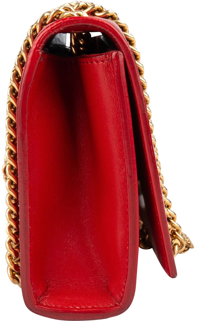 Saint Laurent Red Leather Kate Chain Crossbody Bag Rood