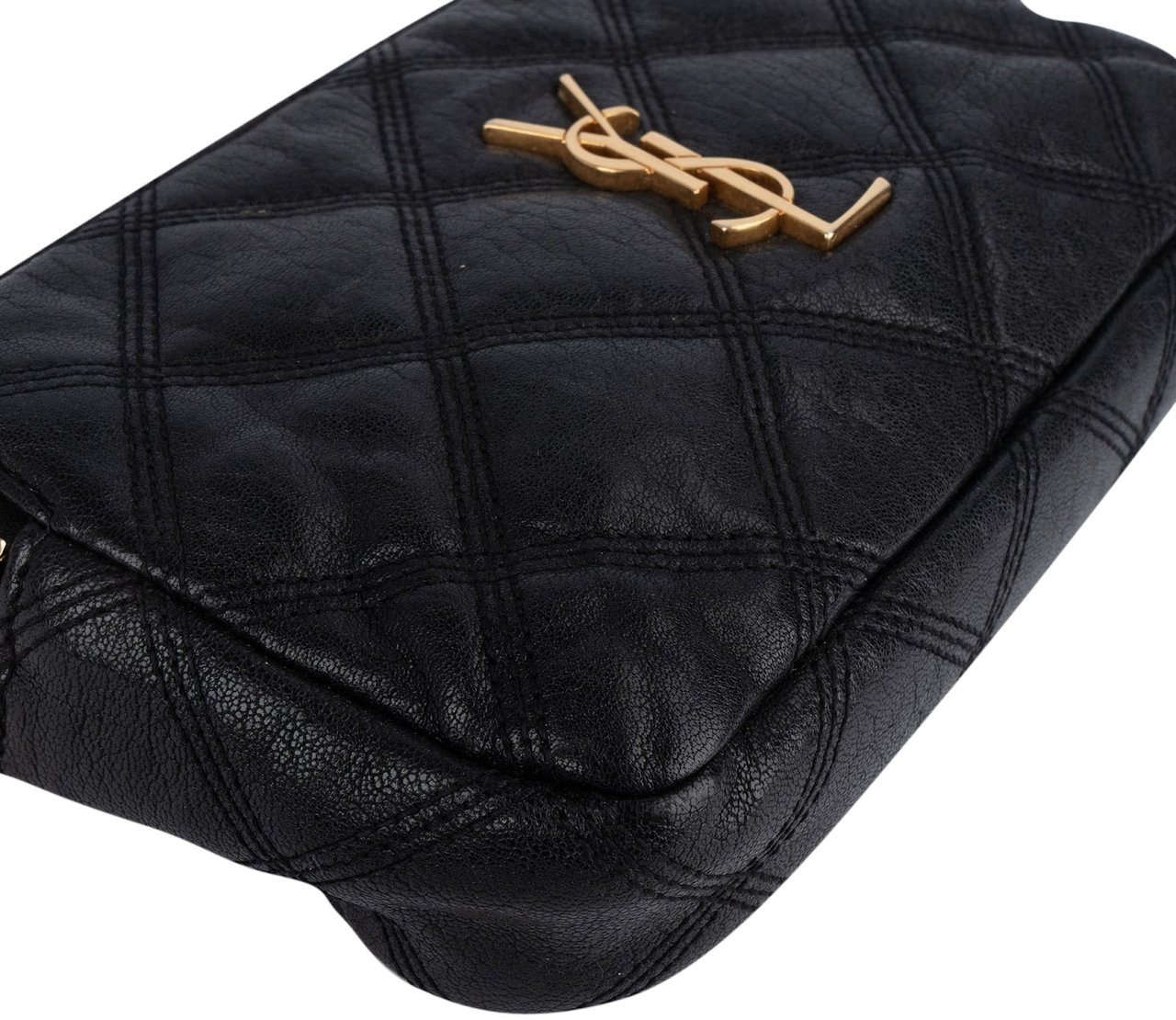 Saint Laurent Black Quilted Leather Becky Crossbody Bag Zwart