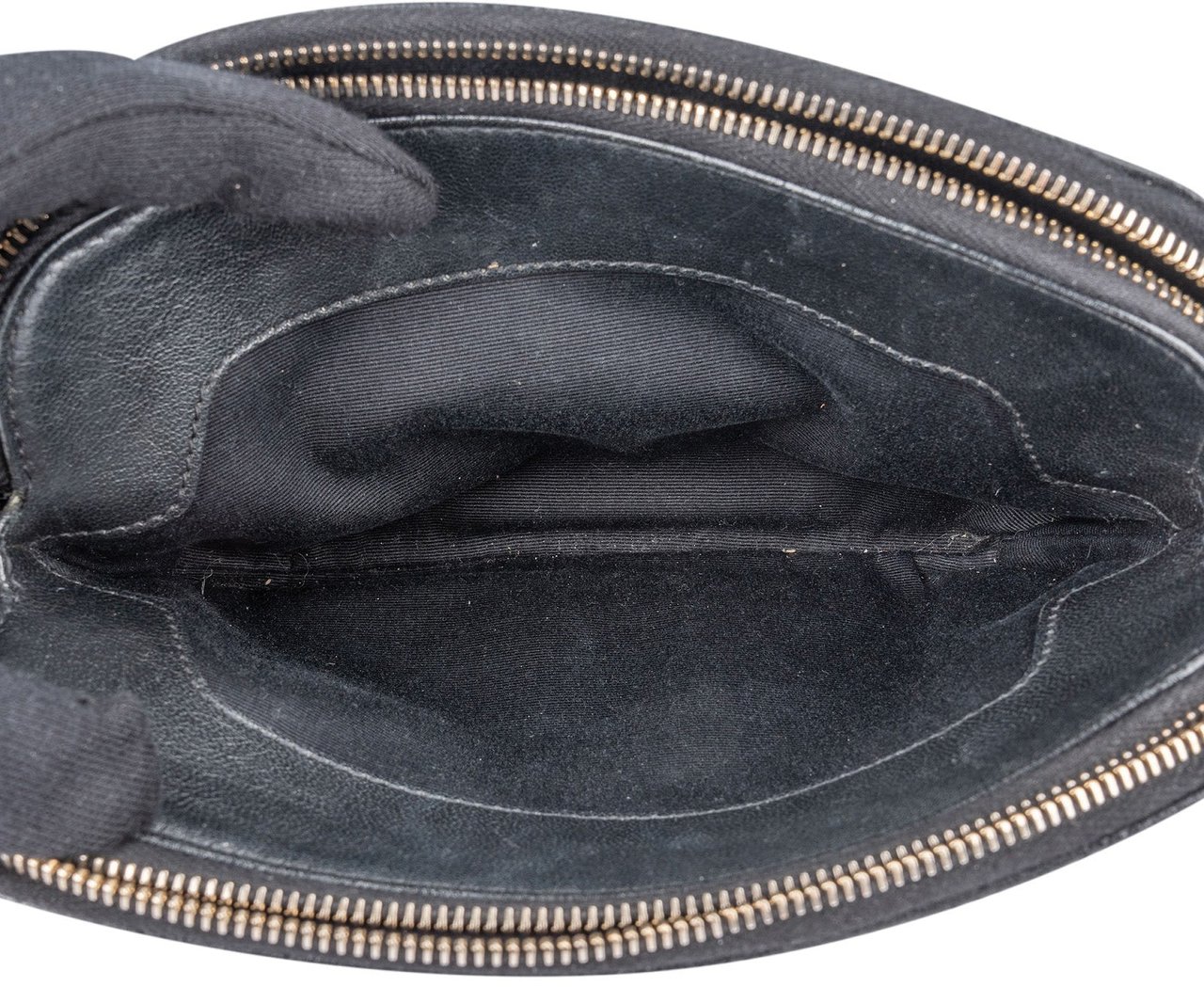 Saint Laurent Saint Laurent Black Quilted Leather Becky Crossbody Bag Zwart