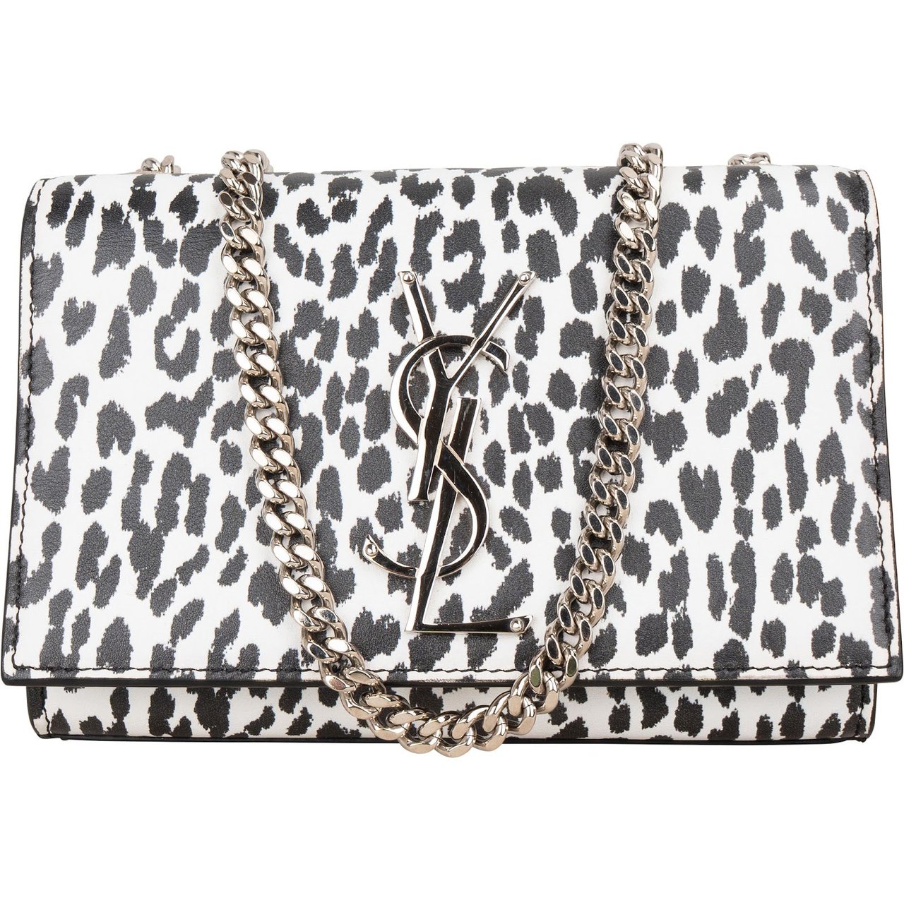 Saint Laurent Saint Laurent Leopard Print Mini Kate Crossbody Bag Wit