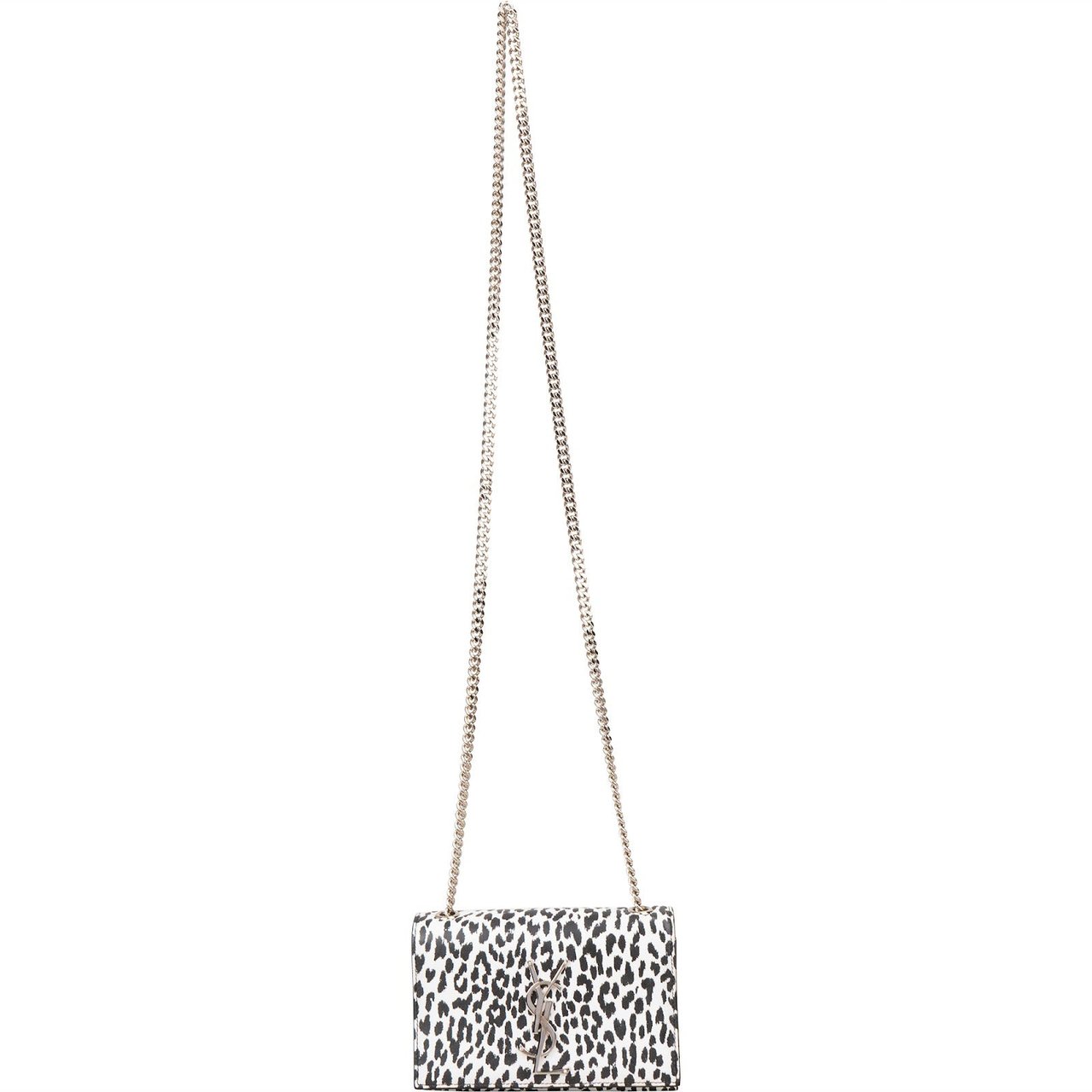 Saint Laurent Saint Laurent Leopard Print Mini Kate Crossbody Bag Wit