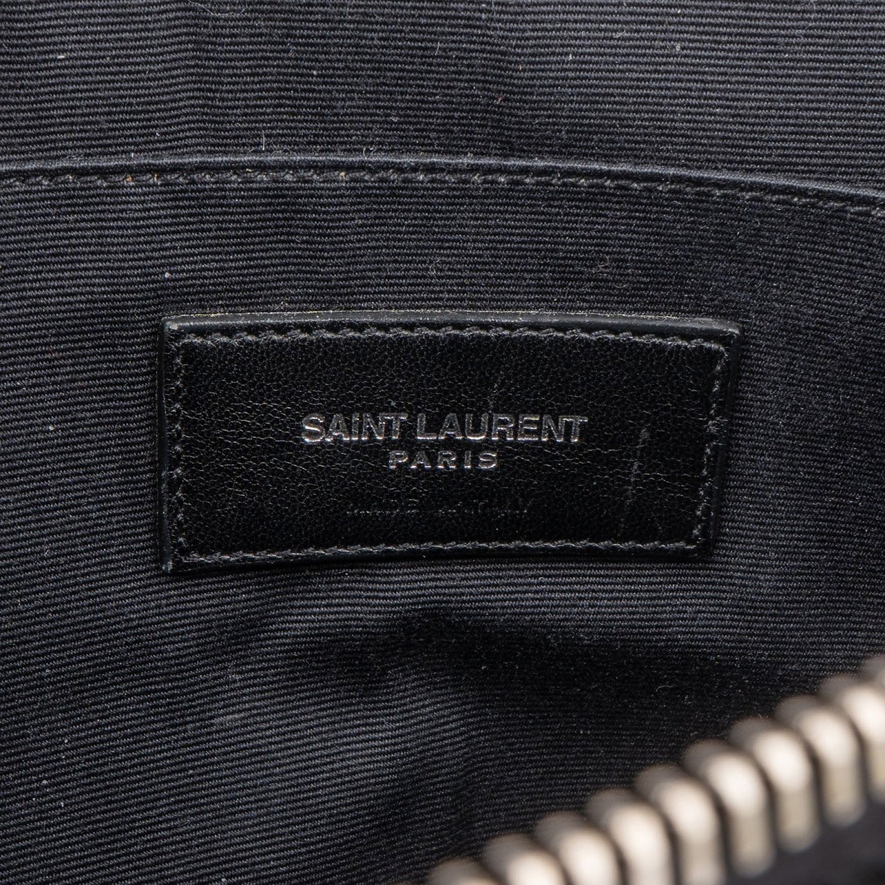 Saint Laurent Saint Laurent Black Leather Clutch Zwart