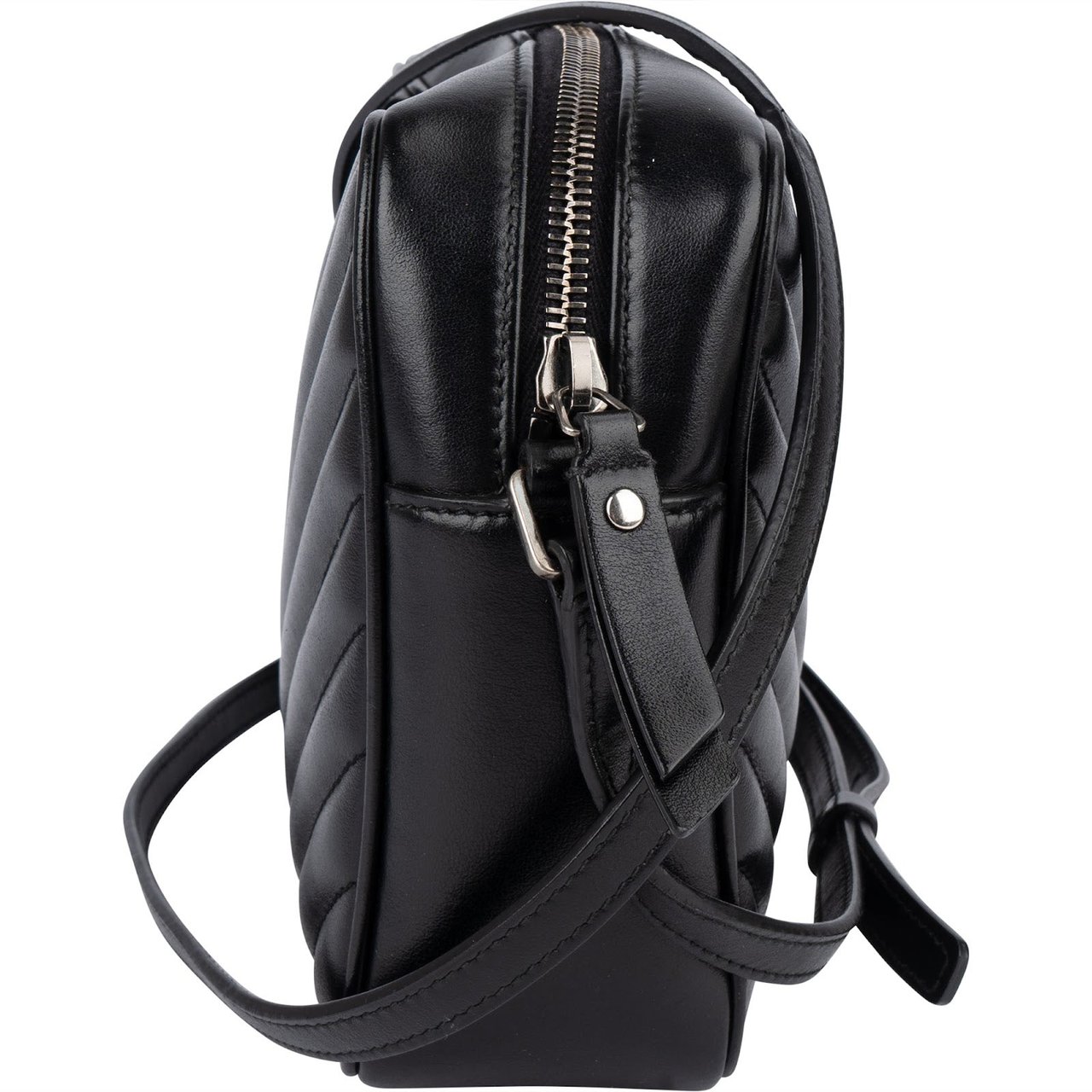 Saint Laurent Saint Laurent Quilted Leather Lou Camera Crossbody Bag Zwart