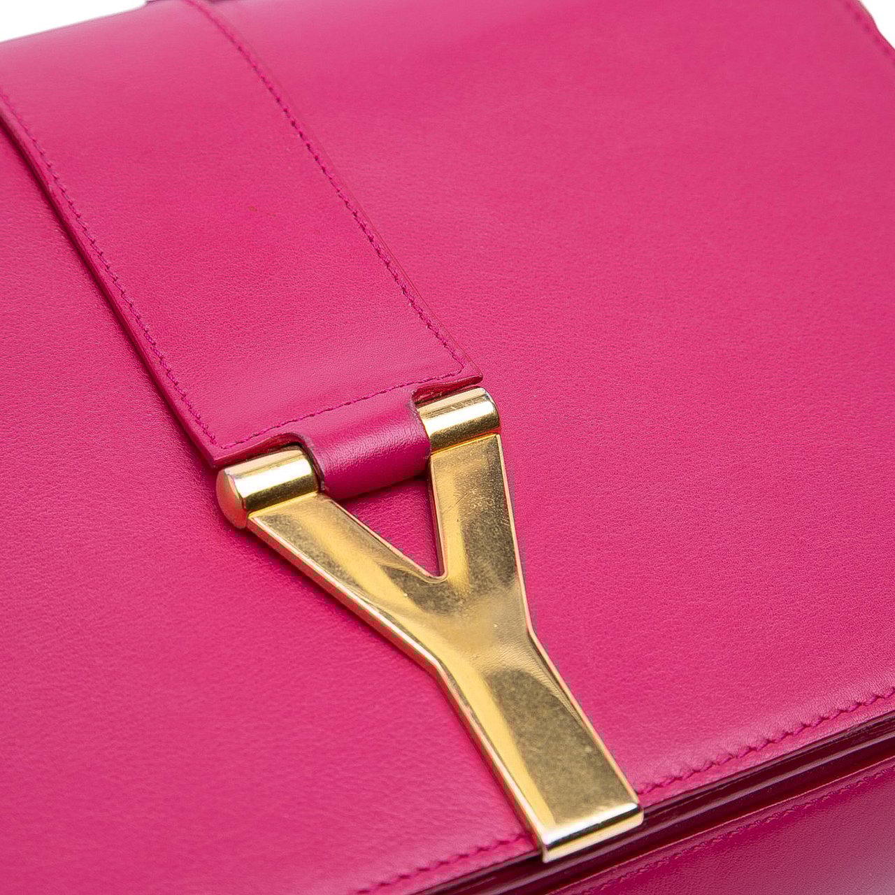 Saint Laurent Leather Chyc Y Ligne Crossbody Roze