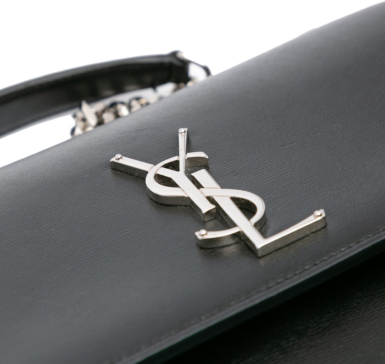 Saint Laurent Large Leather Monogram Sunset Crossbody Zwart