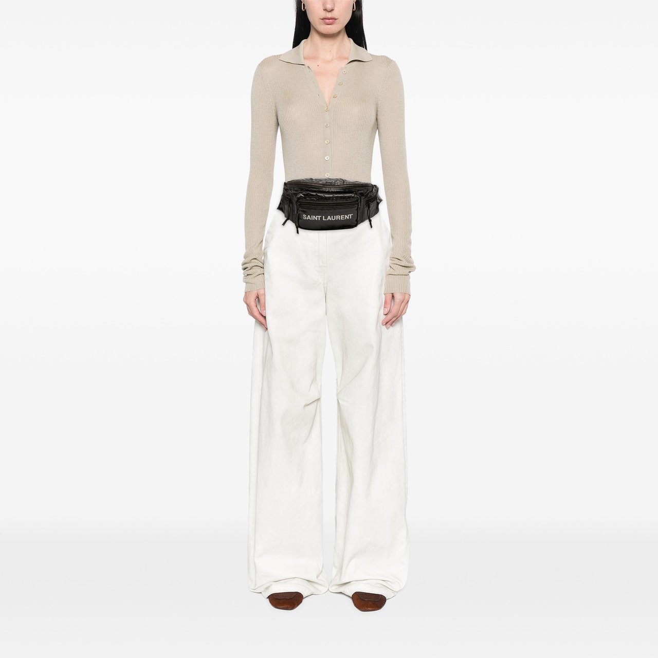 Saint Laurent Nylon Nuxx Belt Bag Zwart