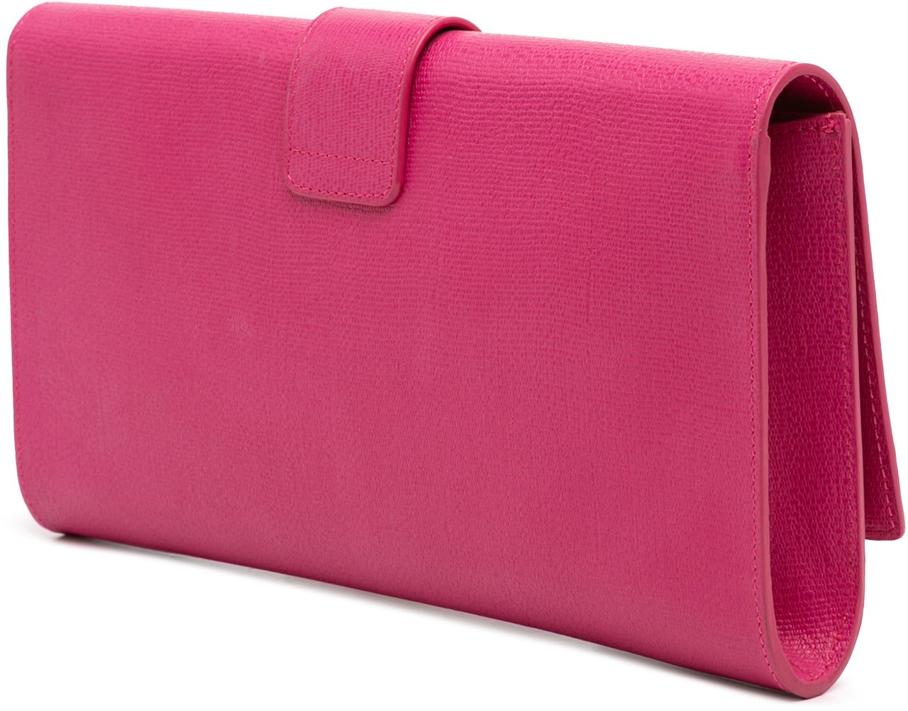 Saint Laurent Leather Chyc Ligne Clutch Roze