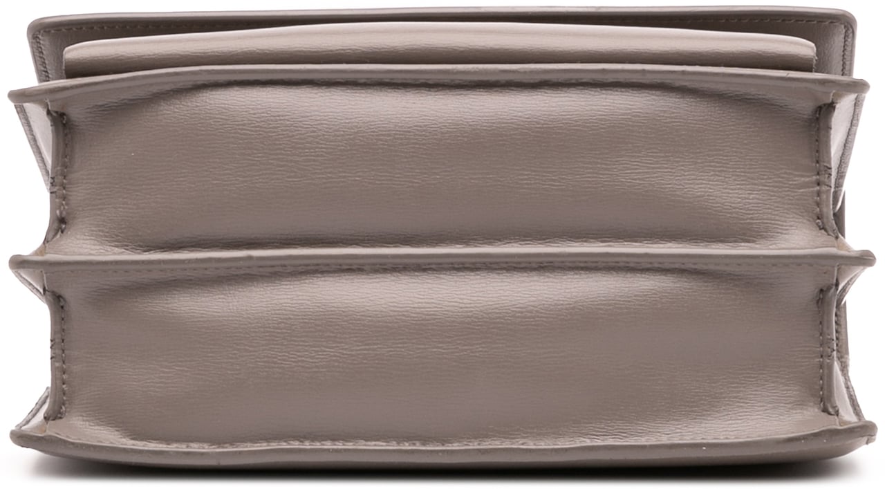 Saint Laurent Medium Leather Monogram Sunset Crossbody Grijs