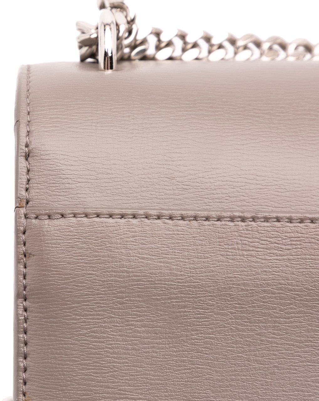 Saint Laurent Medium Leather Monogram Sunset Crossbody Grijs