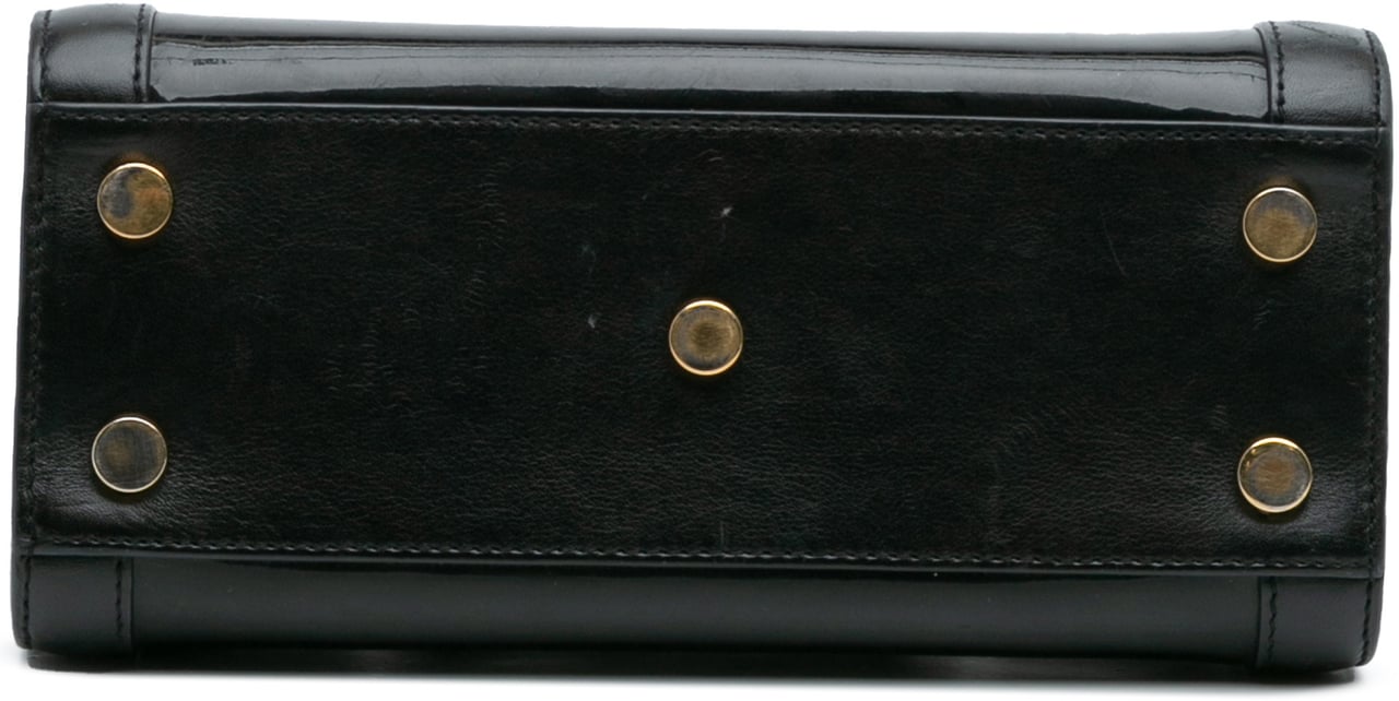 Saint Laurent Nano Patent Sac de Jour Satchel Zwart