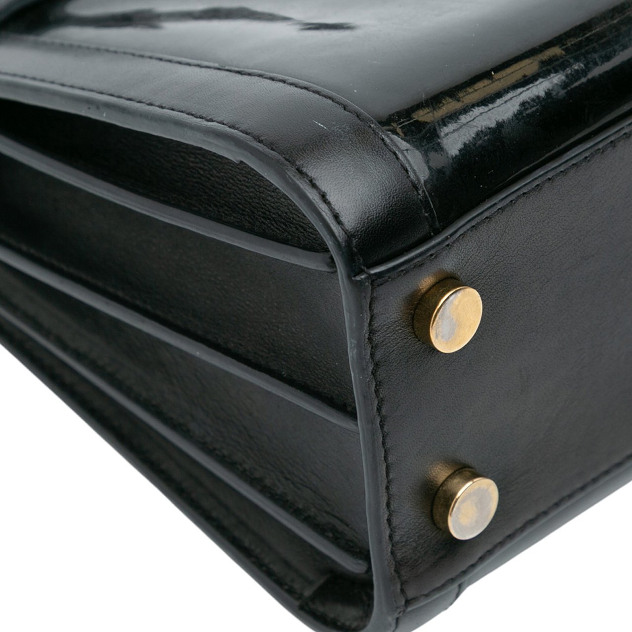Saint Laurent Nano Patent Sac de Jour Satchel Zwart