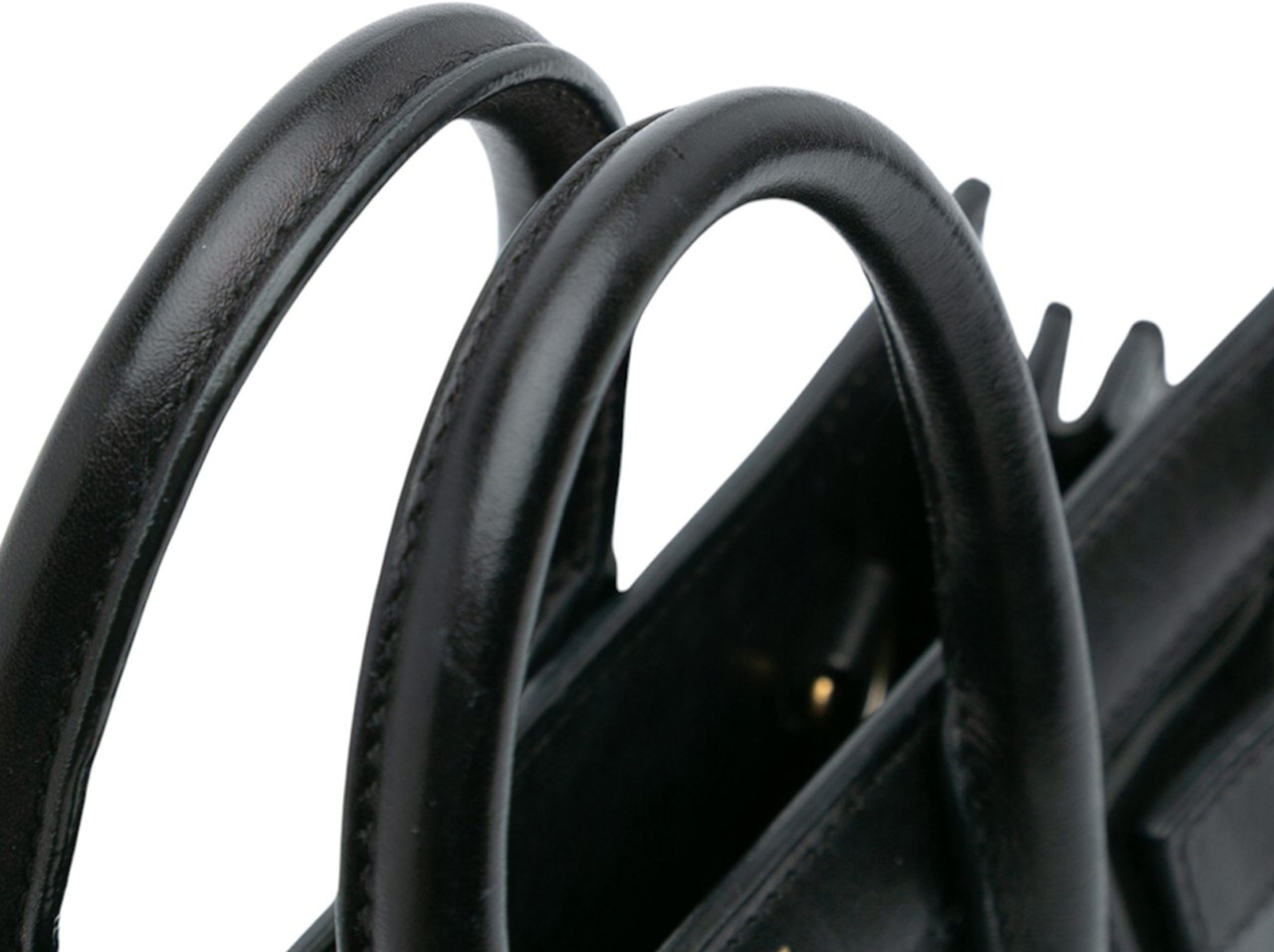 Saint Laurent Nano Patent Sac de Jour Satchel Zwart