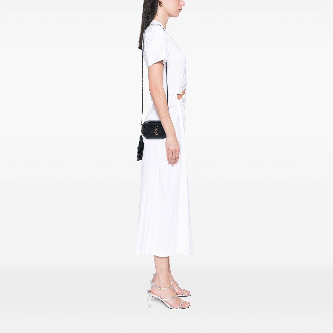 Saint Laurent Calfskin Monogram Blogger Bag Zwart