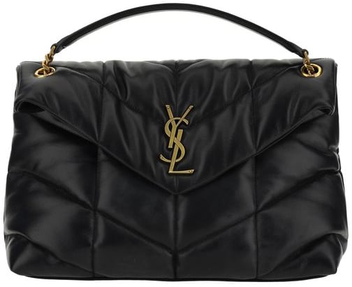 Saint Laurent Saint Laurent Black Lamb Leather Shoulder Bag Zwart