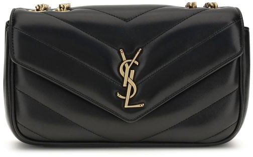 Saint Laurent Saint Laurent Black Lamb Ovis Aries Aries Shoulder Bag Zwart