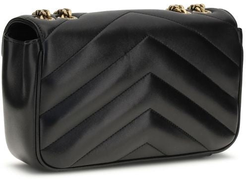 Saint Laurent Saint Laurent Black Lamb Ovis Aries Aries Shoulder Bag Zwart