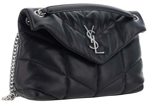 Saint Laurent Saint Laurent Black Lamb Ovis Aries Aries Shoulder Bag Zwart