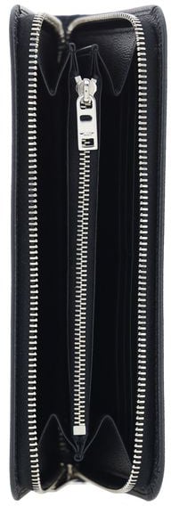 Saint Laurent Saint Laurent Black Calf Leather Bos Taurus Wallet Zwart