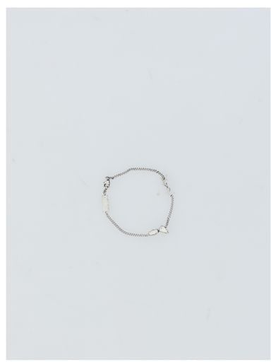 Saint Laurent Saint Laurent Silver Glass Bracelet Zilver