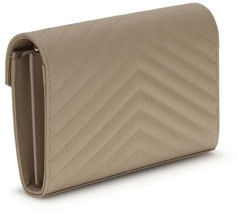 Saint Laurent Saint Laurent Beige Calf Leather Bos Taurus Shoulder Bag Beige