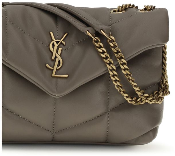 Saint Laurent Saint Laurent Gray Lamb Ovis Aries Aries Shoulder Bag Grijs