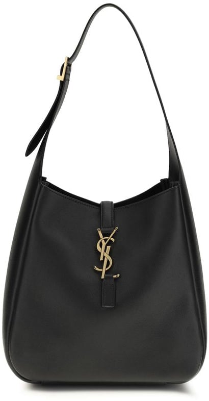 Saint Laurent Saint Laurent Black Calf Leather Bos Taurus Shoulder Bag Zwart