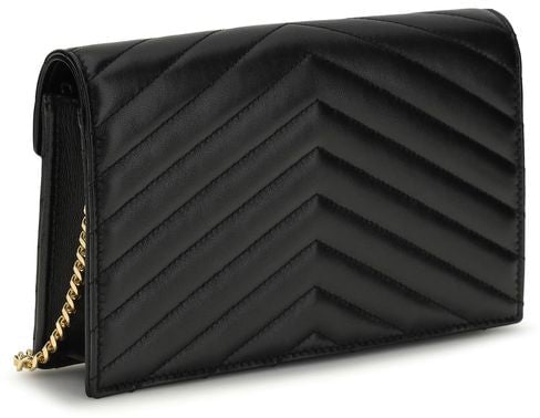 Saint Laurent Saint Laurent Black Calf Leather Bos Taurus Wallet Zwart