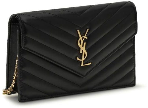 Saint Laurent Saint Laurent Black Calf Leather Bos Taurus Wallet Zwart