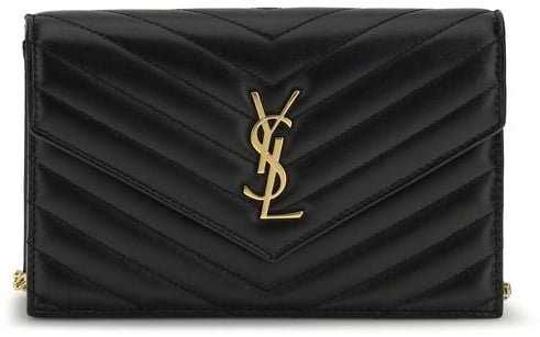 Saint Laurent Saint Laurent Black Calf Leather Bos Taurus Wallet Zwart