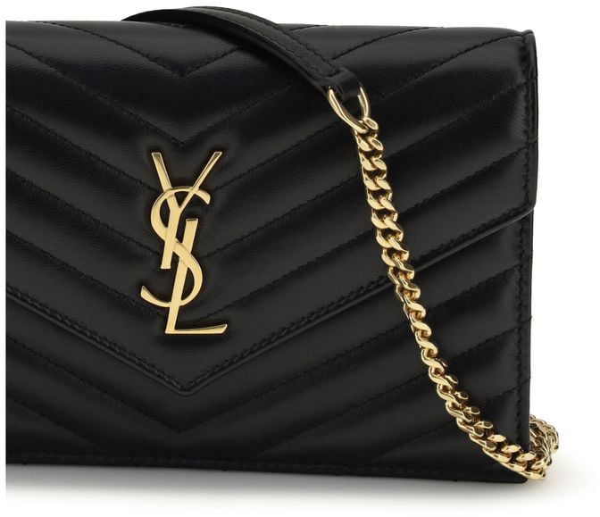 Saint Laurent Saint Laurent Black Calf Leather Bos Taurus Wallet Zwart