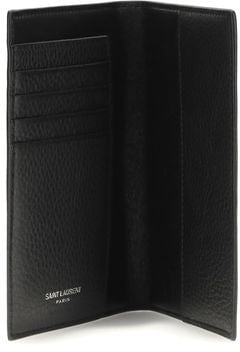 Saint Laurent Saint Laurent Black Calf Leather Bos Taurus Wallet Zwart
