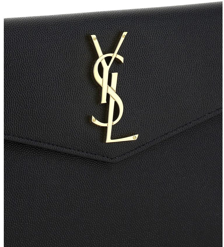 Saint Laurent Saint Laurent Black Calf Leather Bos Taurus Wallet Zwart
