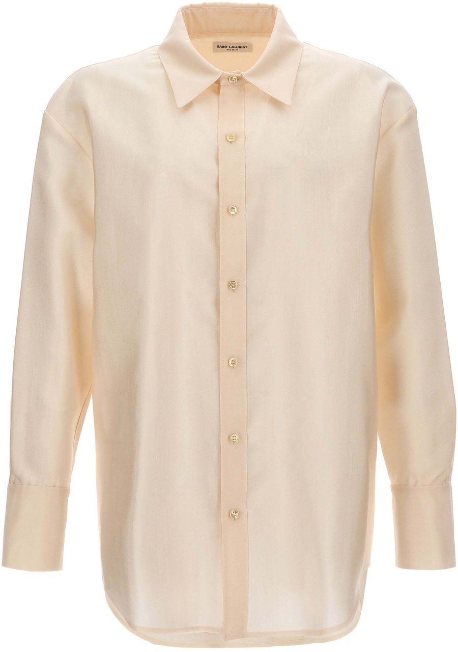 Saint Laurent Beige Acetate Blouse Beige