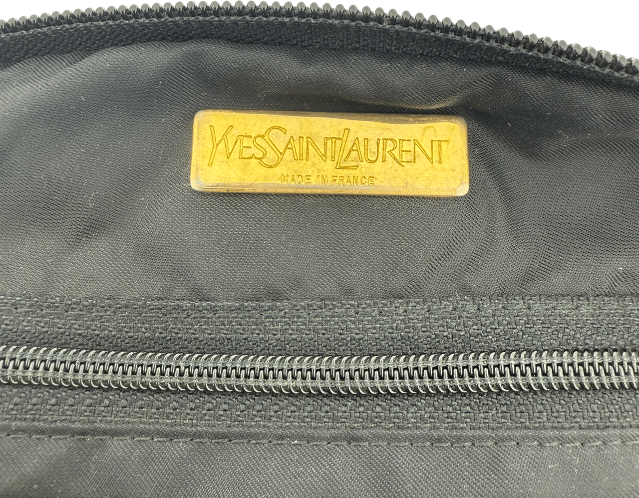 Saint Laurent Yves Saint Laurent Love Printed Nylon Handbag Colorful / good Zwart