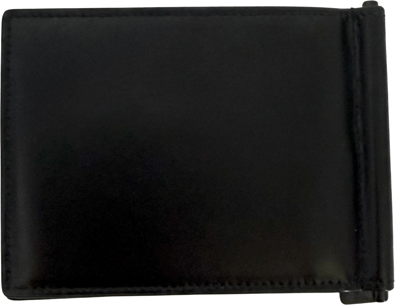 Saint Laurent Saint Laurent Tiny Cassandre wallet with money clip in matte leather, black/ like new Zwart