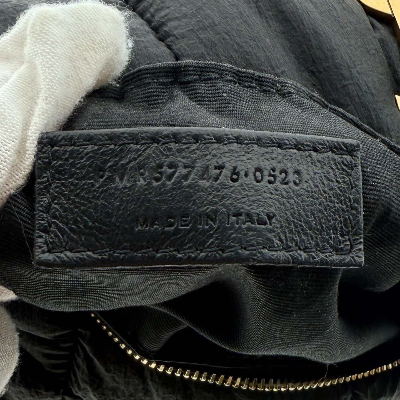 Saint Laurent Saint Laurent Puffer Small Nylon Schultertasche Schwarz / sehr gut Zwart