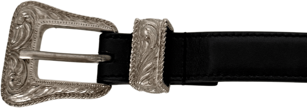 Saint Laurent Saint Laurent Western Gürtel Schwarz 80cm / sehr gut Zwart