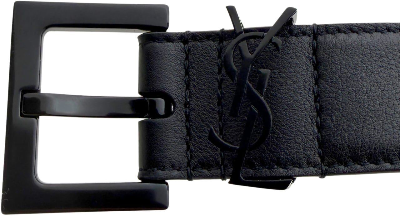 Saint Laurent Saint Laurent Cassandre Gürtel  All black  80cm Schwarz / sehr gut Zwart