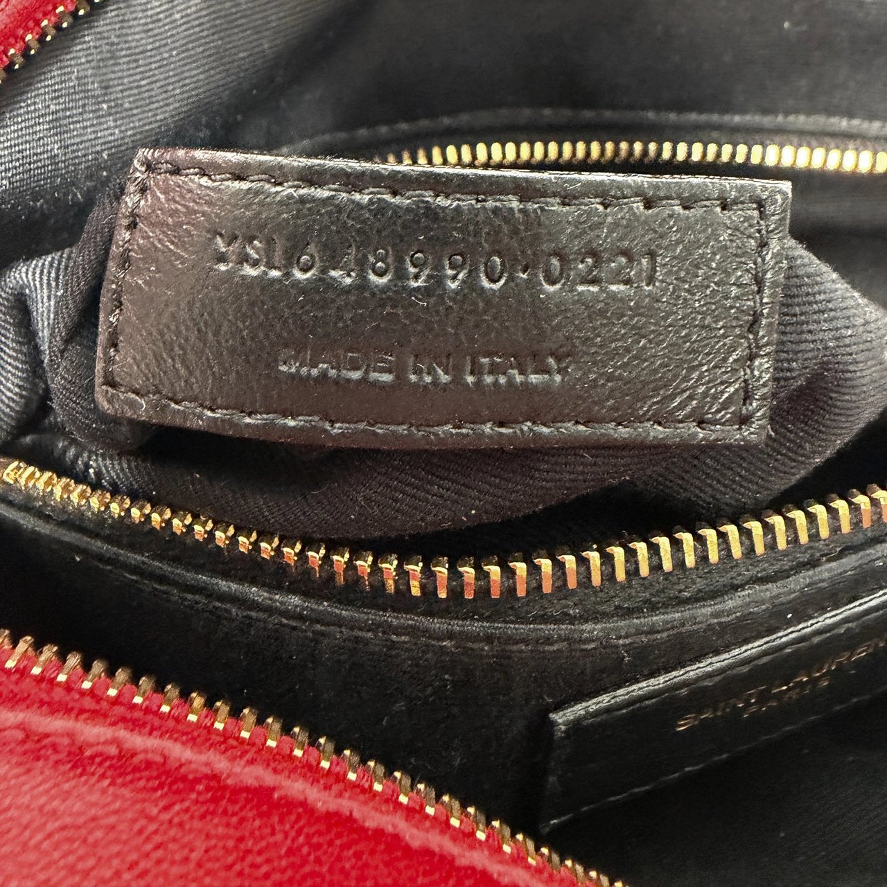 Saint Laurent Victoire Camera Bag Red Lambskin / very good Rood