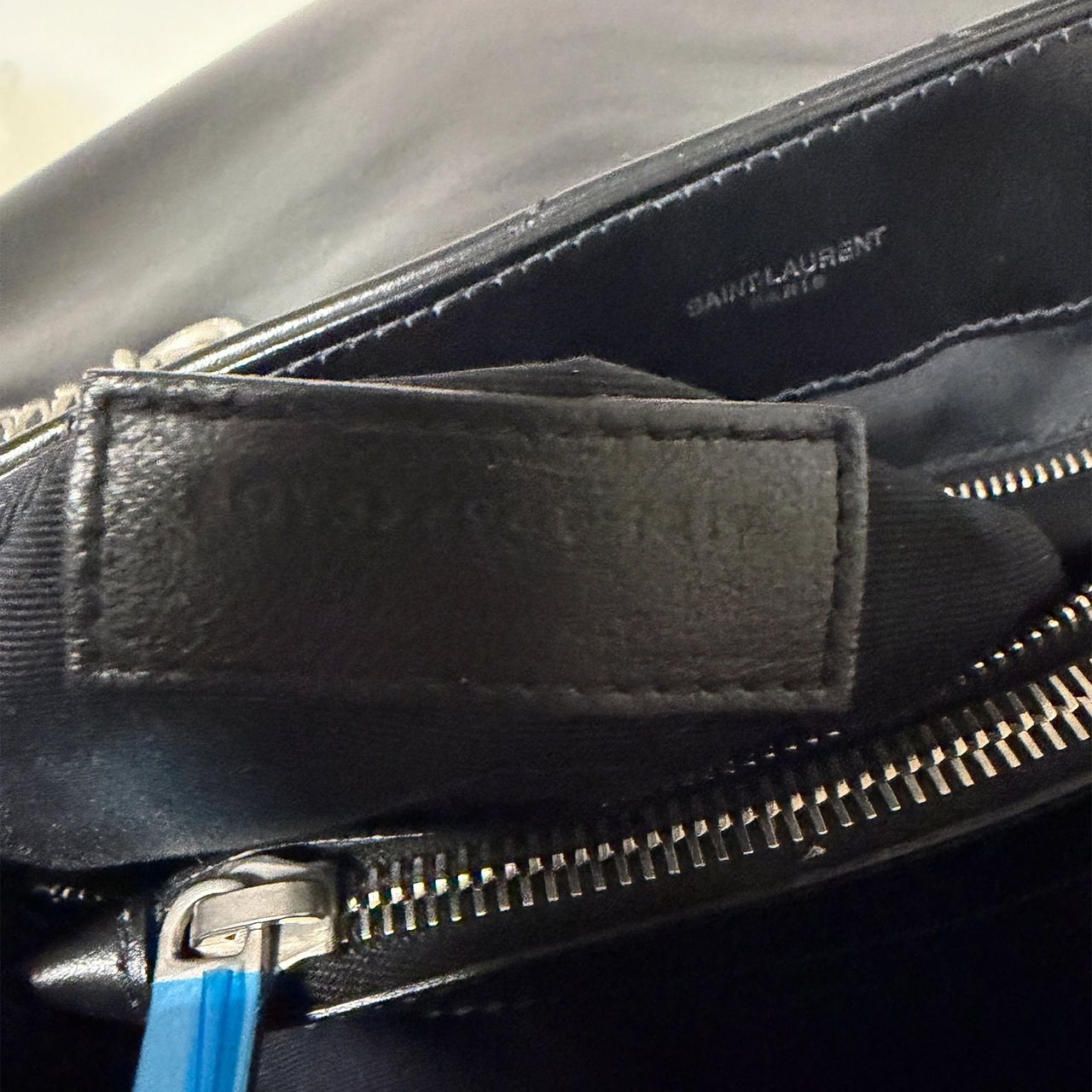 Saint Laurent Saint Laurent LouLou Medium Leder schwarz silberne Hardware / sehr gut Zwart