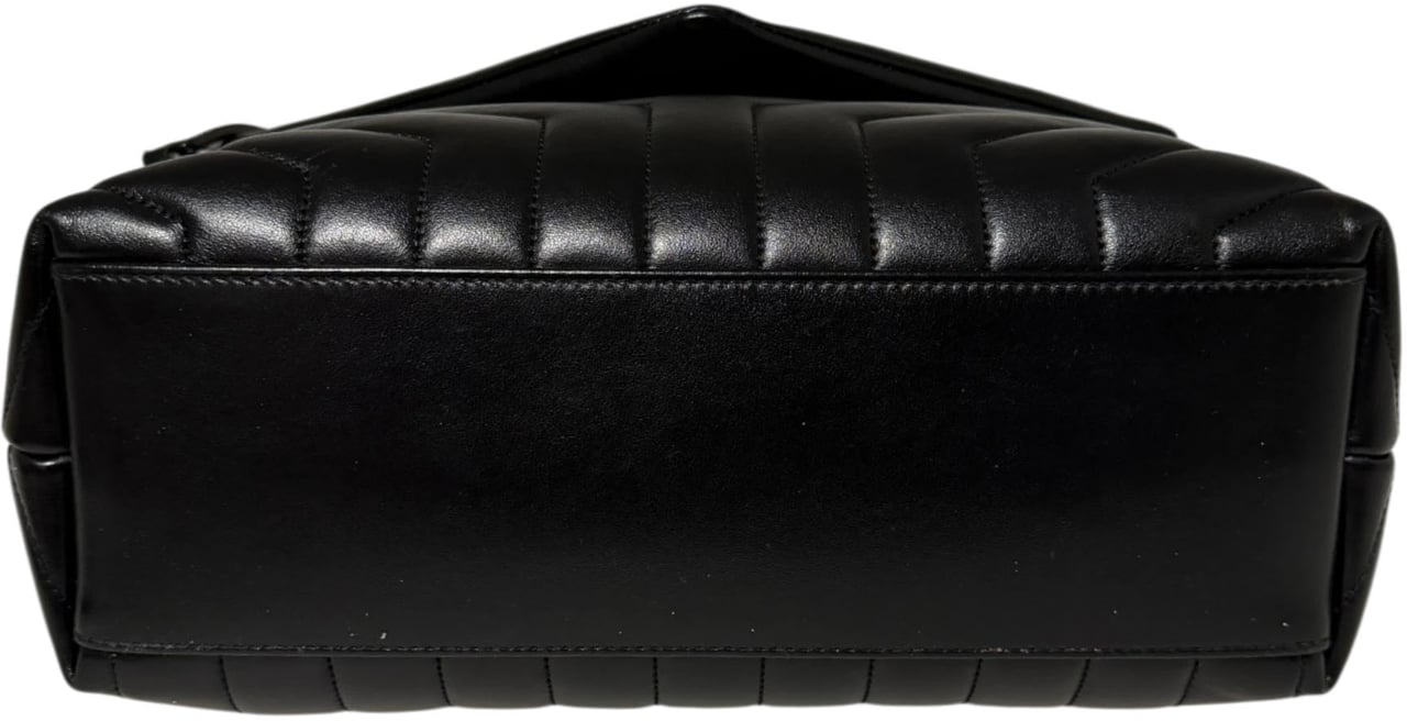 Saint Laurent Saint Laurent LouLou Medium Leder schwarz silberne Hardware / sehr gut Zwart