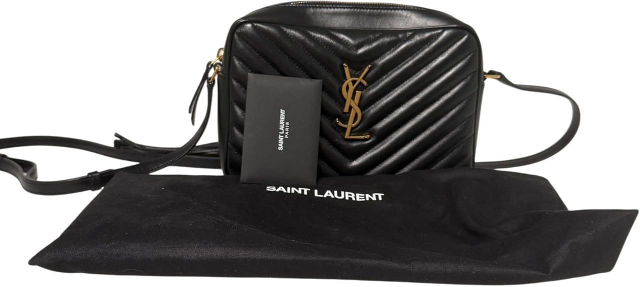 Saint Laurent YSL Lou Camera Bag Black Leather Zwart