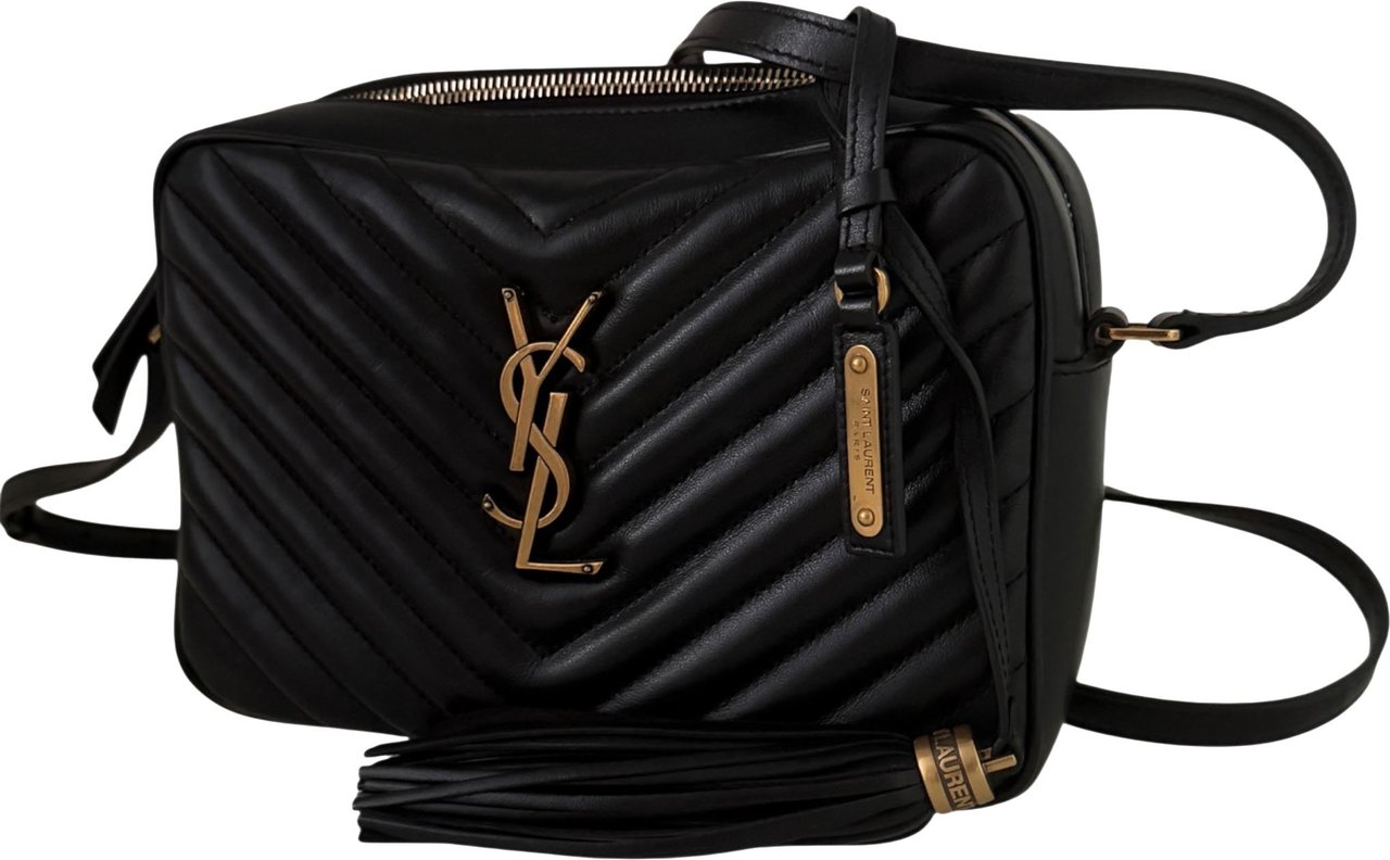 Saint Laurent YSL Lou Camera Bag Black Leather Zwart