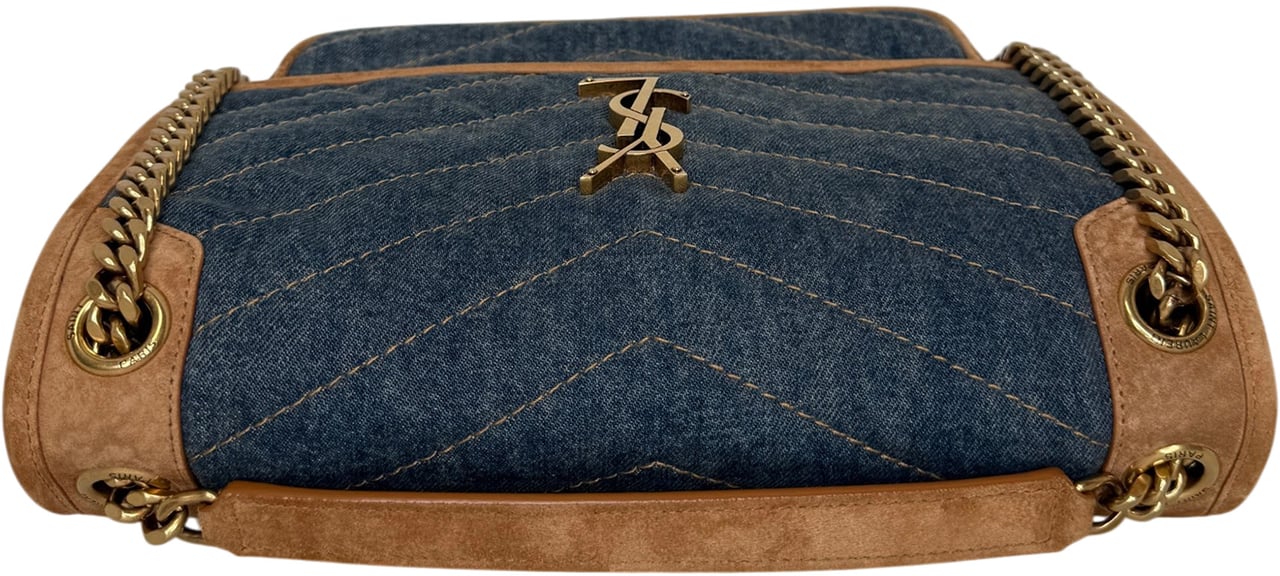 Saint Laurent Niki Denim mittelgroß blau / sehr gut Blauw