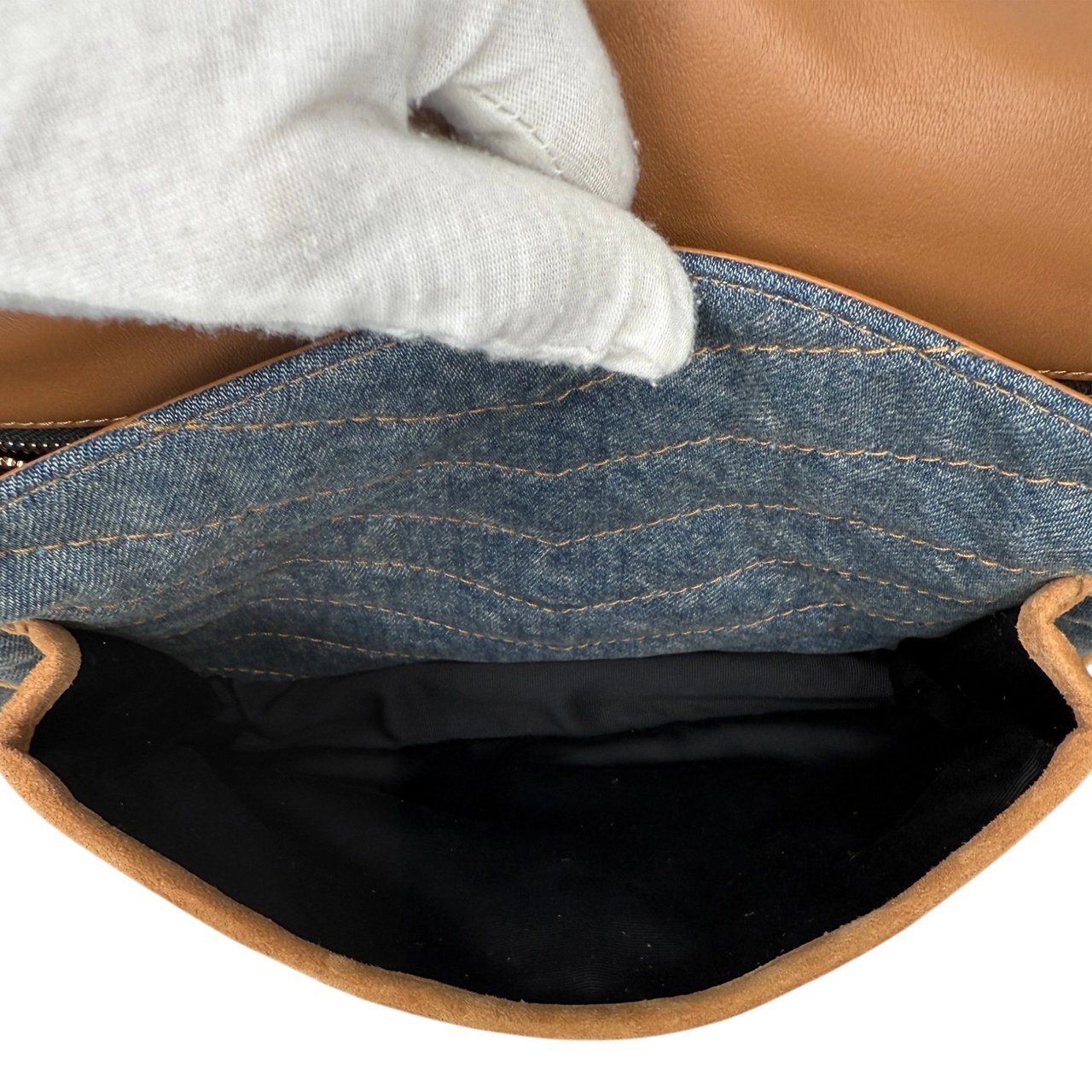Saint Laurent Niki Denim mittelgroß blau / sehr gut Blauw